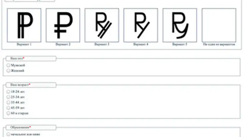ЦБ предложил россиянам выбрать символ рубля