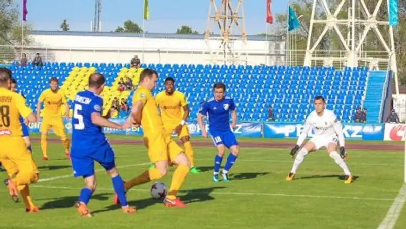 Кайрат победил Жетысу в казахстанском футбольном чемпионате