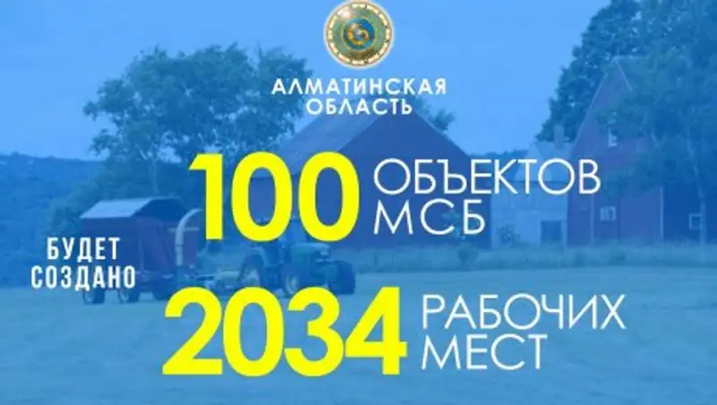 100 малых предприятий откроется в Алматинской области