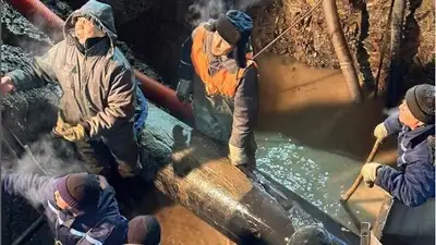 трубы, вода, ЧП, фото - Новости Zakon.kz от 30.12.2022 23:01