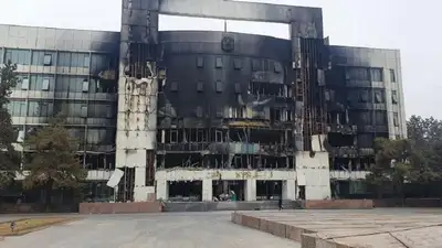 Когда в Талдыкоргане закончат ремонт акимата, сгоревшего во время январских событий