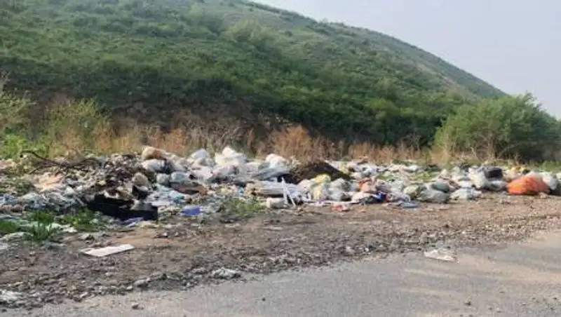 Стихийная свалка в селе Тургень растянулась на два километра