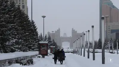 нур-султан, снег, погода, казгидромет, фото - Новости Zakon.kz от 16.02.2022 14:40