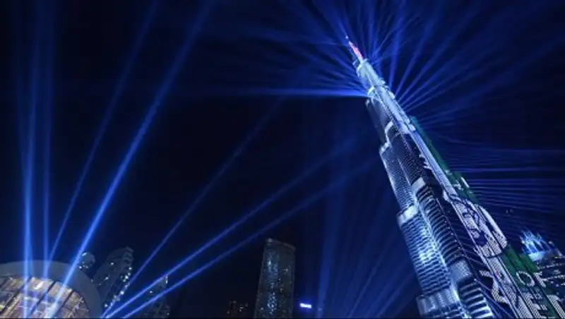 В Дубае повторяют лазерное шоу, установившее рекорд Гиннеса в Новый год
