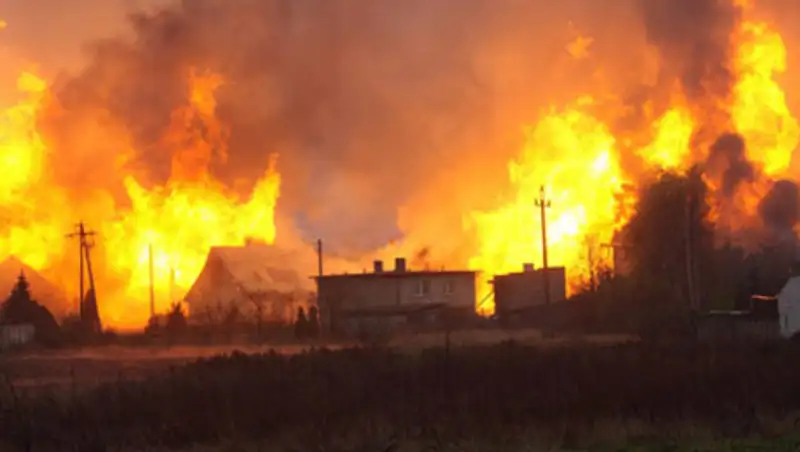 В Польше взорвался газопровод, фото - Новости Zakon.kz от 15.11.2013 16:50