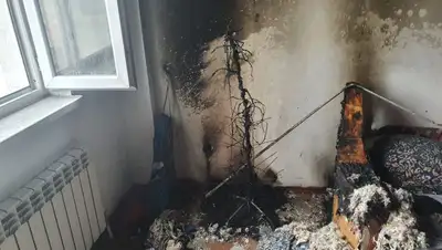 Пожар в Талдыкоргане, фото - Новости Zakon.kz от 26.12.2021 15:35