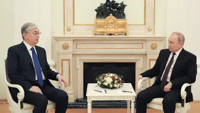 касым-жомарт токаев, владимир путин, совместное заявление, фото - Новости Zakon.kz от 10.02.2022 21:25