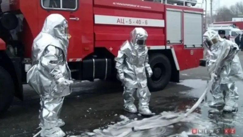 В Петропавловске пожарные организовали показательные учения