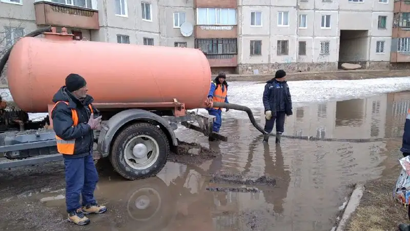 подтопление талыми водами, фото - Новости Zakon.kz от 05.04.2022 14:31