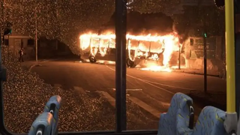 Рейсовый автобус горел в Акмолинской области