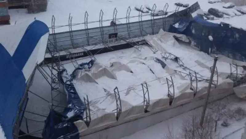 В Петропавловске обрушился крытый корт