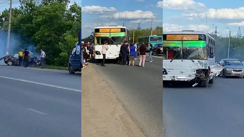 Автобус столкнулся с LADA Kalina в ЗКО – один человек погиб
