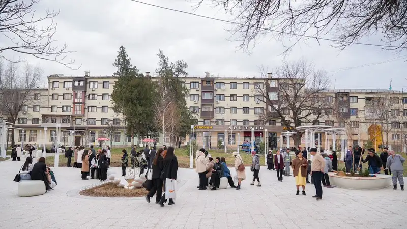 В Шымкенте по просьбе горожан восстановили сквер