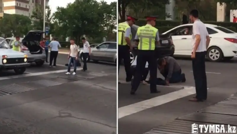 В Актау на перекрестке сбили мужчину