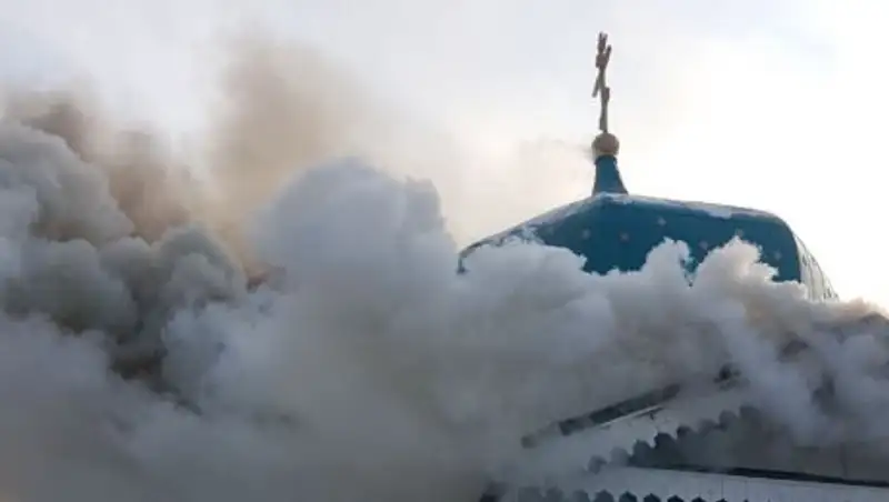 Пожар в церкви в Алматинской области потушили