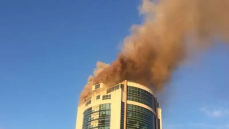 Названа причина пожара в здании "Казахмыса" в Нур-Султане