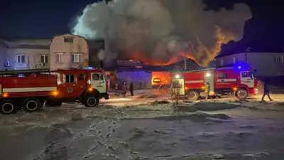 В Экибастузе сгорел гараж с автомобилем