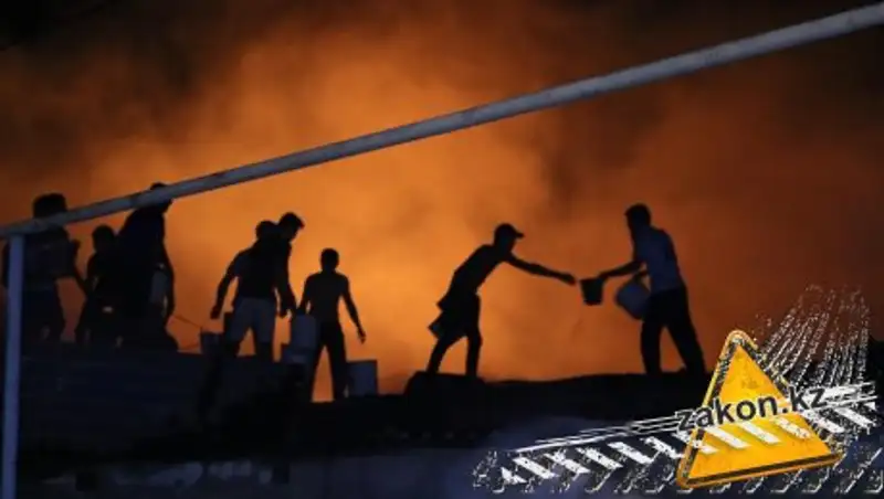 Пожар в Алматинской области стал причиной затора на трассе