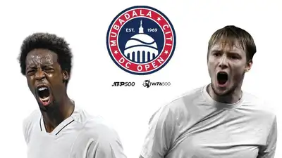 Видеообзор матча Александр Бублик – Гаэль Монфис на турнире АТР-500 в США, фото - Новости Zakon.kz от 03.08.2023 10:01