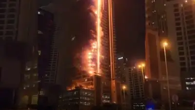 В Дубае полыхает небоскреб, фото - Новости Zakon.kz от 07.11.2022 09:22