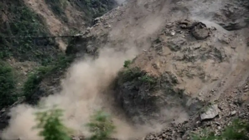 В Алматы сошел оползень