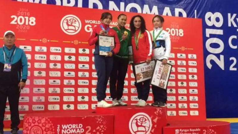 Атырауская спортсменка Акжол Кайыпхан завоевала бронзовую медаль на Всемирных играх кочевников