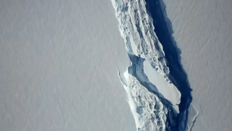 Катастрофу с гигантским айсбергом показали на видео