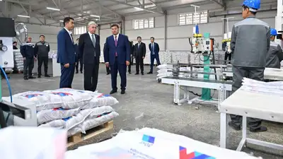 Токаев посмотрел, как производят рис, фото - Новости Zakon.kz от 10.10.2023 19:10