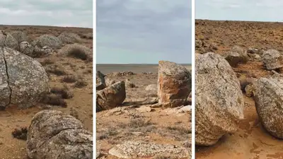 ​Путешествие в Долину шаров: блогер опубликовал видео загадочного места в Мангистау, фото - Новости Zakon.kz от 06.03.2023 09:32