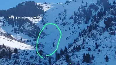 Лыжники-фрирайдеры спровоцировали сход лавины в горах близ Алматы, фото - Новости Zakon.kz от 25.01.2023 03:18