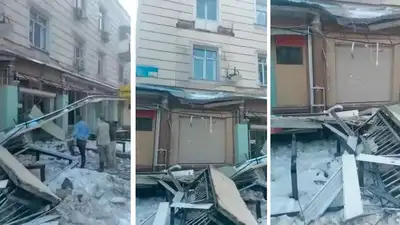рухнувший балкон, фото - Новости Zakon.kz от 31.01.2023 23:39