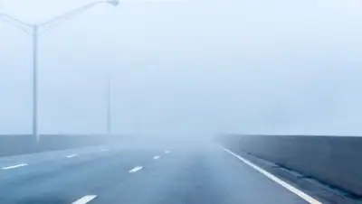 дорога, туман  , фото - Новости Zakon.kz от 18.01.2022 14:57