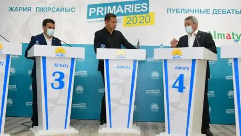 В алматинском филиале Nur Otan прошли публичные дебаты