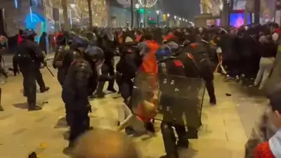 Марокканцы устроили погром в Париже после выхода их команды в полуфинал ЧМ, фото - Новости Zakon.kz от 11.12.2022 11:55