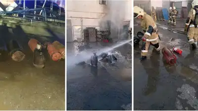 Взрыв на СТО в Актау , фото - Новости Zakon.kz от 12.01.2023 22:12