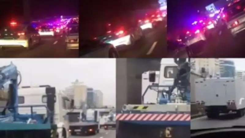 В Алматы сняли интересное видео с полицейскими машинами