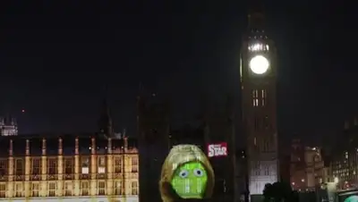 Изображение победившего Лиз Трасс кочана появилось на британском парламенте
