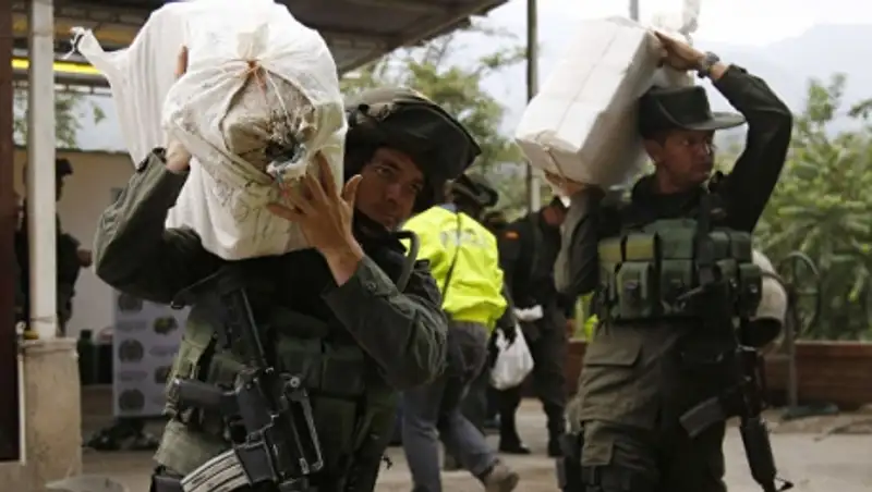 Полиция Колумбии обнаружила восемь тонн кокаина у границы с Панамой