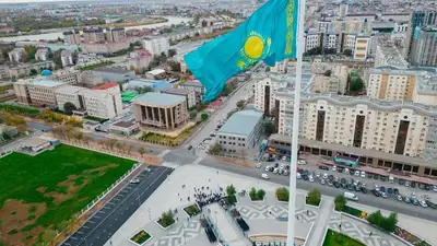 Государственный флаг Казахстана, фото - Новости Zakon.kz от 25.10.2023 15:52