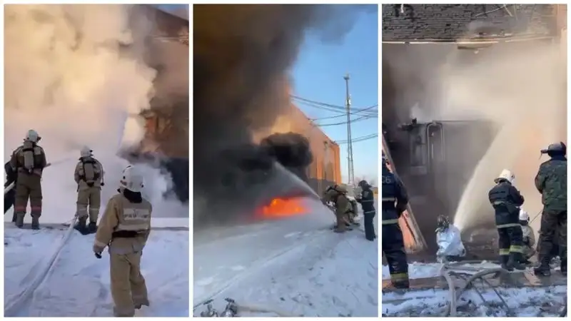 Пожар произошел на электростанции в Алге