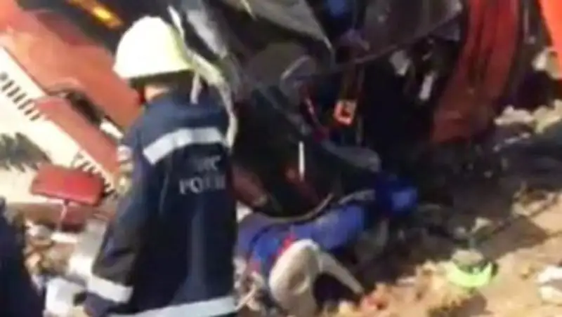 Автокатастрофа в Хабаровском крае: первое видео с места трагедии