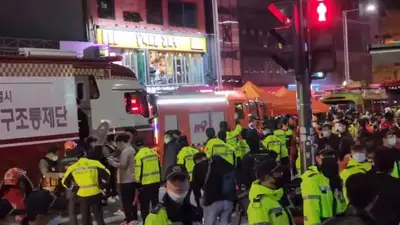 Давка на Хэллоуин в Итэвоне, фото - Новости Zakon.kz от 30.10.2023 14:24