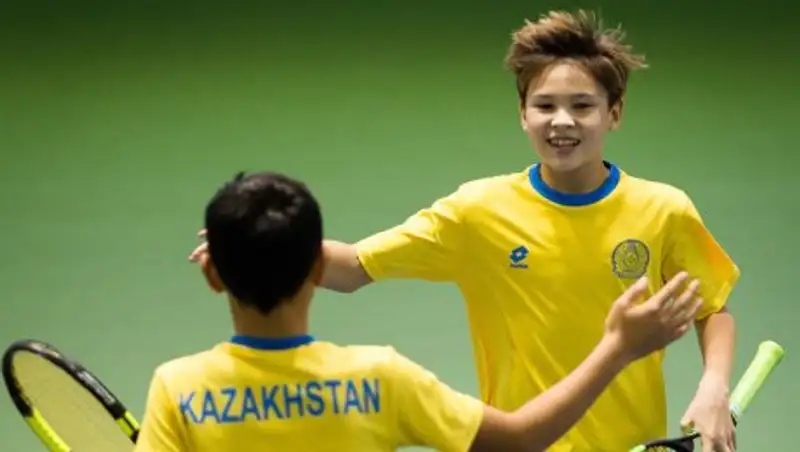 Сборная Казахстана до 12 лет по теннису одержала победу над командой Непала
