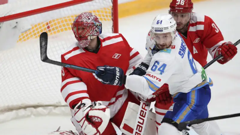 "Барыс" уступил "Спартаку" в матче КХЛ в Москве