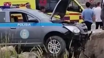 В Шымкенте полицейские попали в аварию, следуя на вызов, фото - Новости Zakon.kz от 12.05.2023 16:37