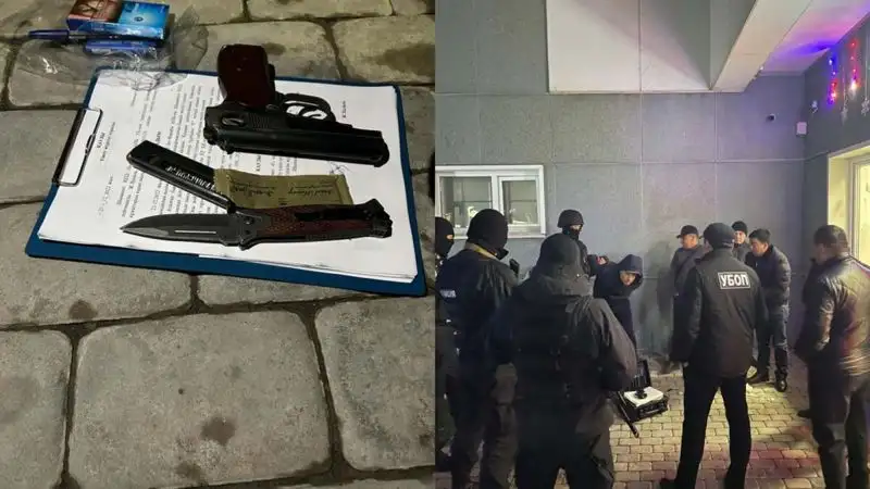 В Шымкенте задержали вооруженного мужчину по подозрению в вымогательстве