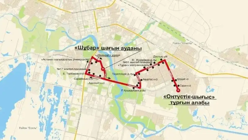 Новый автобусный маршрут в Астане, фото - Новости Zakon.kz от 27.09.2022 01:10