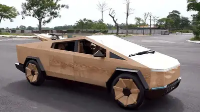  деревянный пикап Tesla Cybertruck