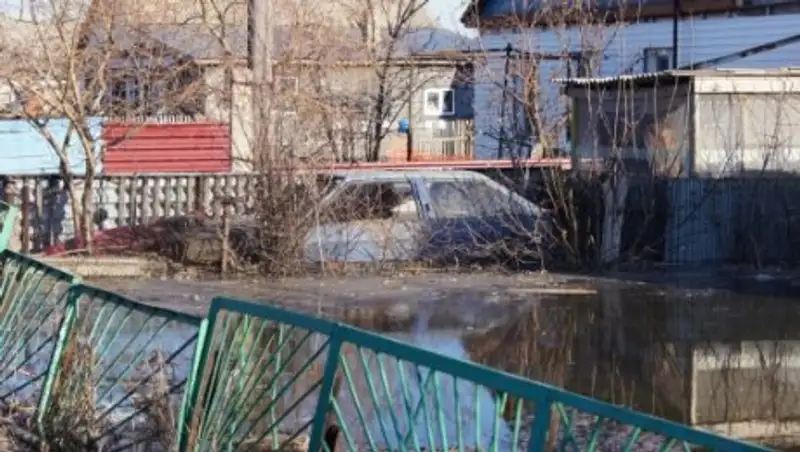 Город Байконур затопило талыми водами
