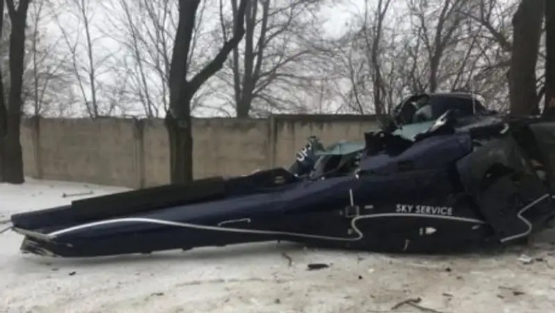Крушение вертолета в Алматы